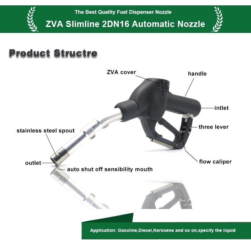 Zva Slimline Automatic Nozzle 3/4&quot; Fuel Dispenser Nozzle