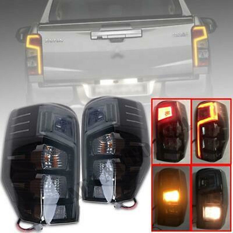 with Sequential Indicator Turn Signal Projector Full Rear LED Taillight Lamp Light for Mitsubishi Triton L200 2019 2020 2021