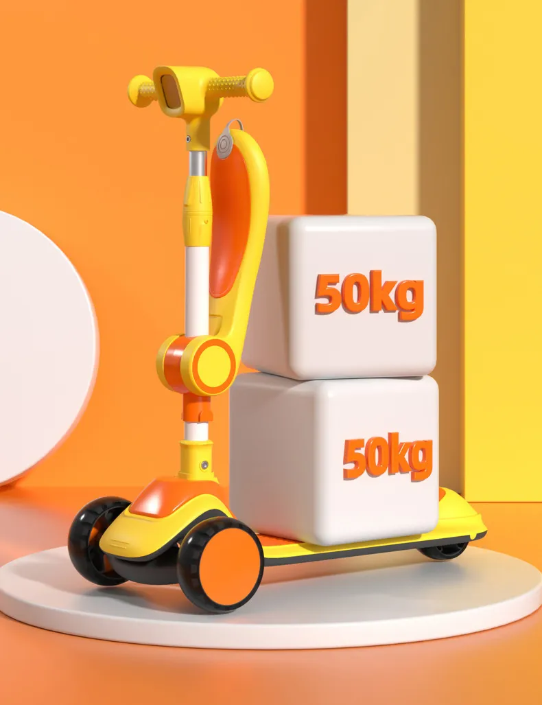 Wholesale Kid Scooter Folding 3 Wheels Child Pedal Kick Scooter