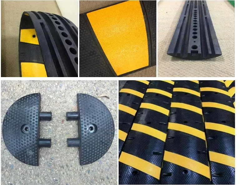 6 Foot Rubber Speed Bump Traffic Safety Hump