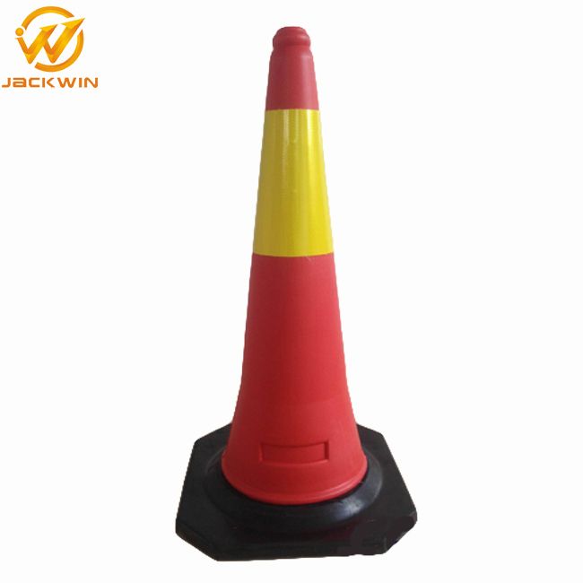 100cm Height Saudi Arabia Standard Road Safety PE Traffic Cone with 5kg Base