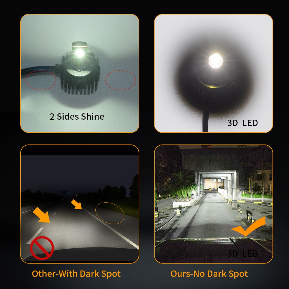 New 360 LED 100W 20000lm Csp Chip LED Headlight Bulb H7 H11 9005 9006 9012 LED Headlights