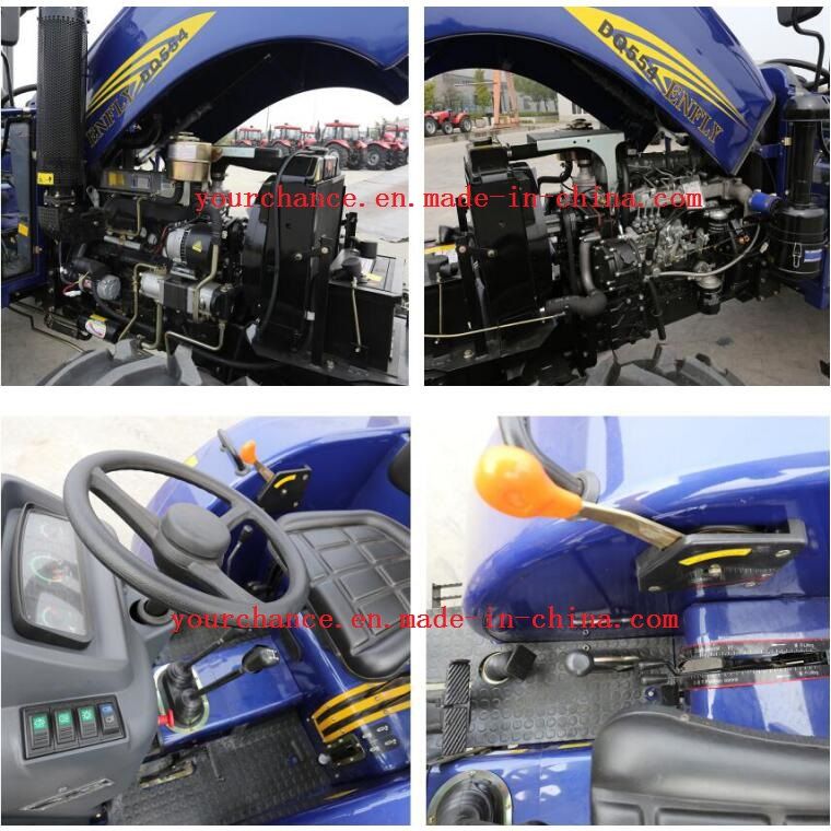 Ce Approved Dq554 55HP 4WD High Quality Tb Type Big Chassis Garden Farm Tractor with Canopy for Sale