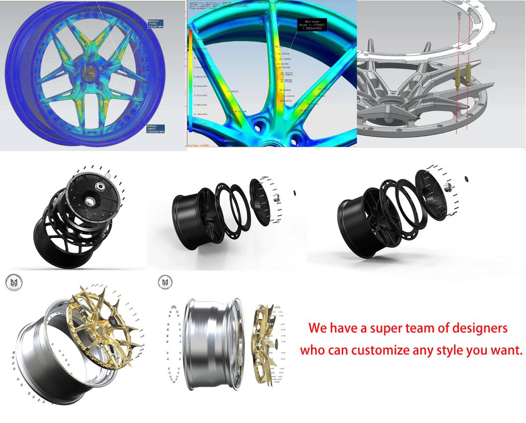 Hadison-1172 Custom Full Face Wheel 6061-T6 Monoblock 17&quot;-26&quot; Aluminum Alloy Forged Wheels Carbon Fiber Caps for Al13 Forgiato