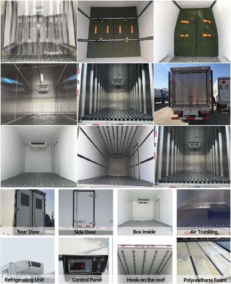 Foton Mini 2ton Ice Cream Freezer Cooling Box Cold Room Refrigerated Refrigerator Van Truck
