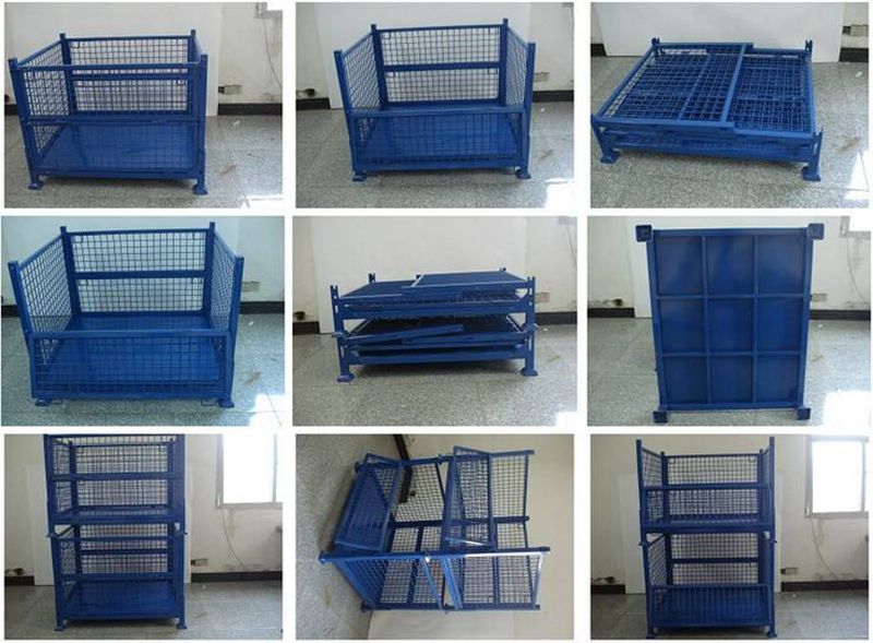 Galvanized Welded Wire Mesh Cage for Storage Can Be Folding/Pallet