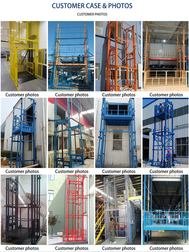 Juxin Customizable Industrial Small Vertical Platform Warehouse Goods Lift Freight Elevator Basement Hydraulic Cargo Lift