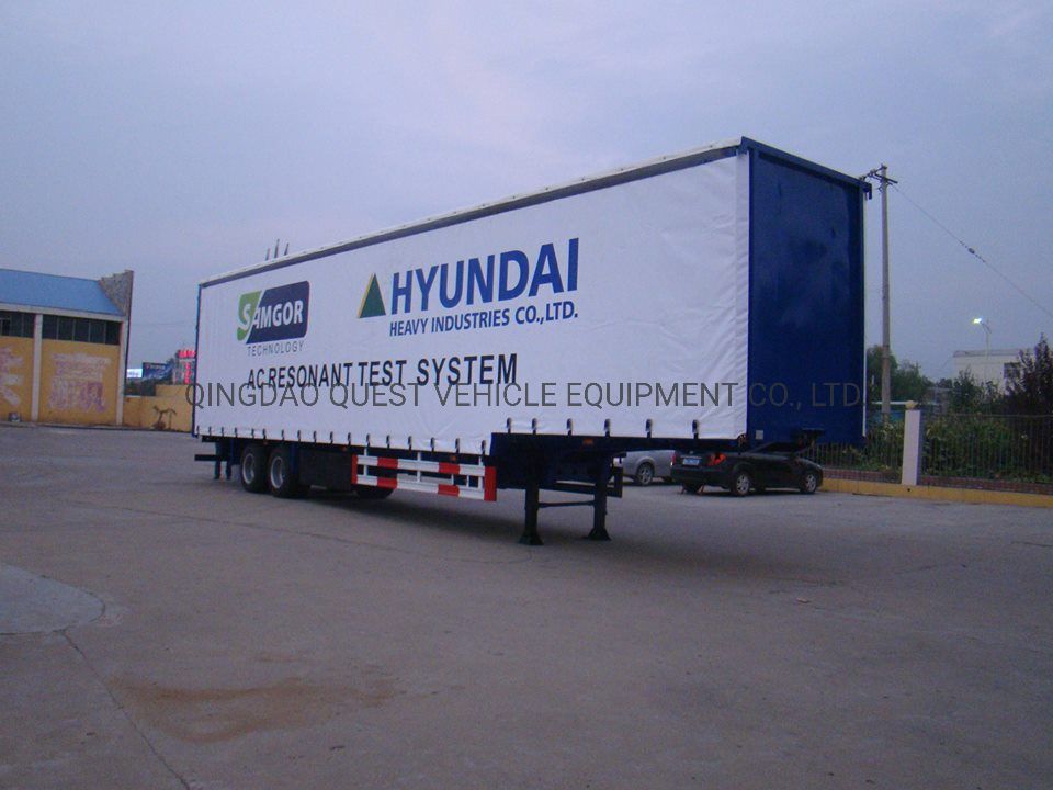 40FT 3 Axles Curtain Side Van Semi Truck Trailer
