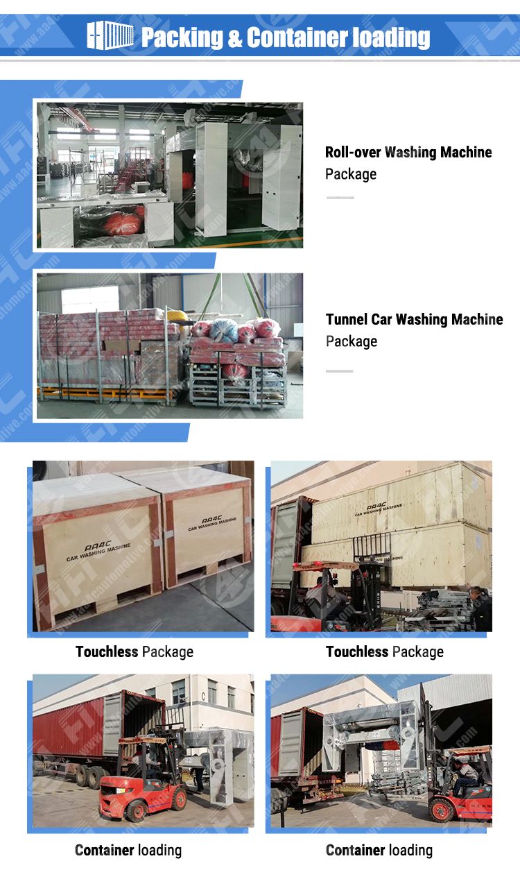 AA4c Automatic Touchless Tunnel Roll-Over 6 Brushes Bus Truck Washing Machine