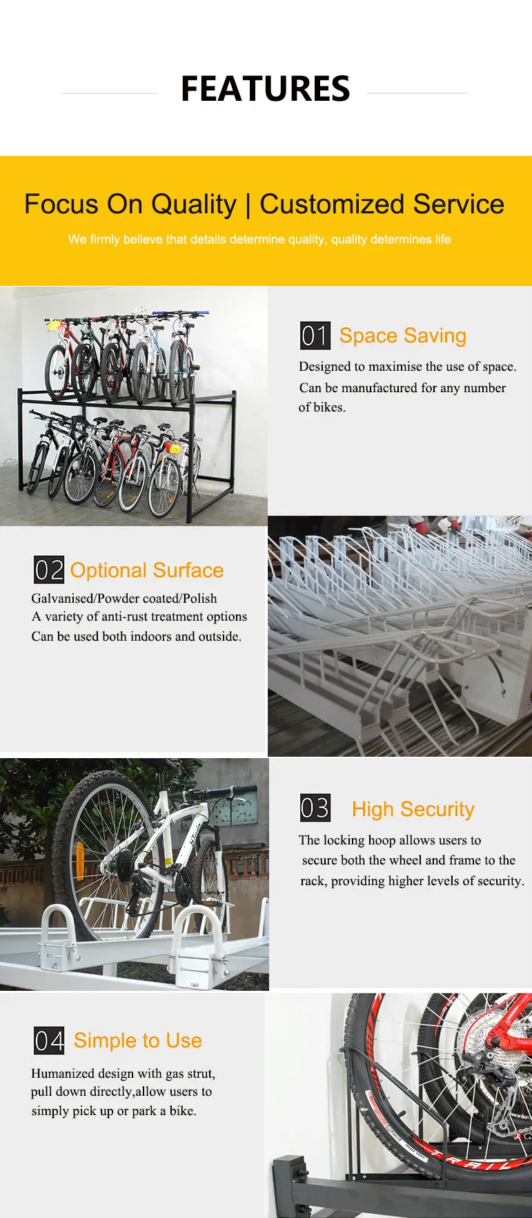 2 Tier Carrier Storage Display Bicycle Parts Floor Vertical Parking System Bike Stand Rack