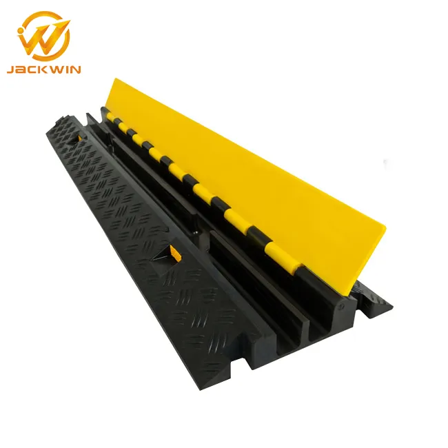 Outdoor 2 Channel Floor Rubber Cable Protector Ramp 1000*250*50mm