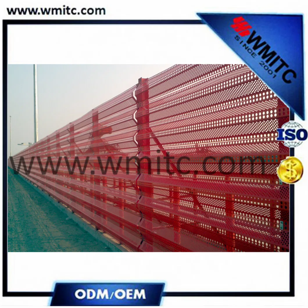 WBF056 Bulk Material Open Storage Yard Dust Prevention Perforated Wind Screen Fencing