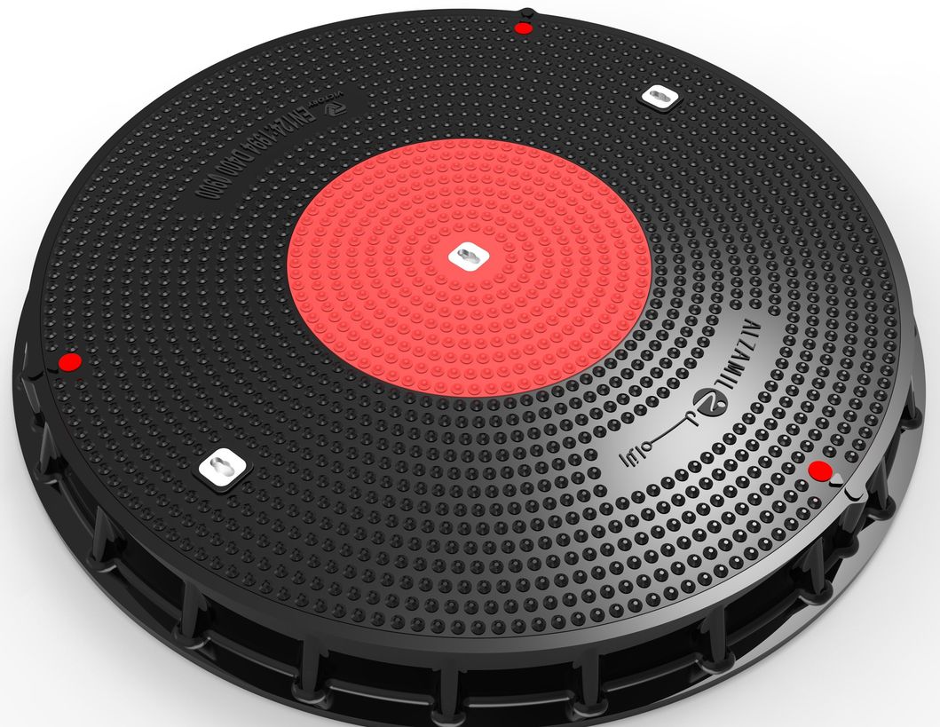 High Quality Heavy Duty FRP Watertight Inspection Manhole Cover SMC Double Seal Manhole Cover and Frame Composite Waterproof Round Lock Manhole Cover