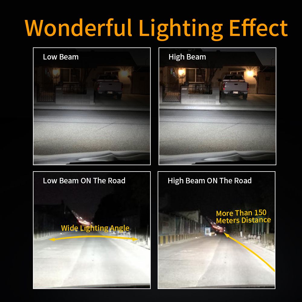 New 360 LED 100W 20000lm Csp Chip LED Headlight Bulb H7 H11 9005 9006 9012 LED Headlights