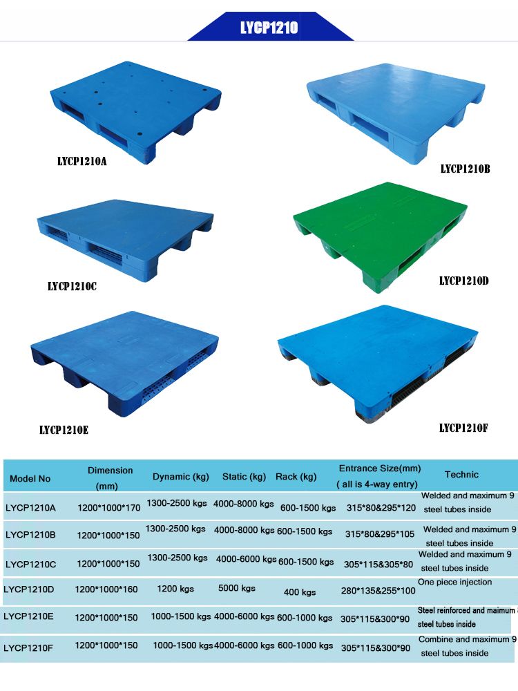 Stackable Four Entry Way Non-Fumigation ISO 9001/14001 Plastic Tray Pallet