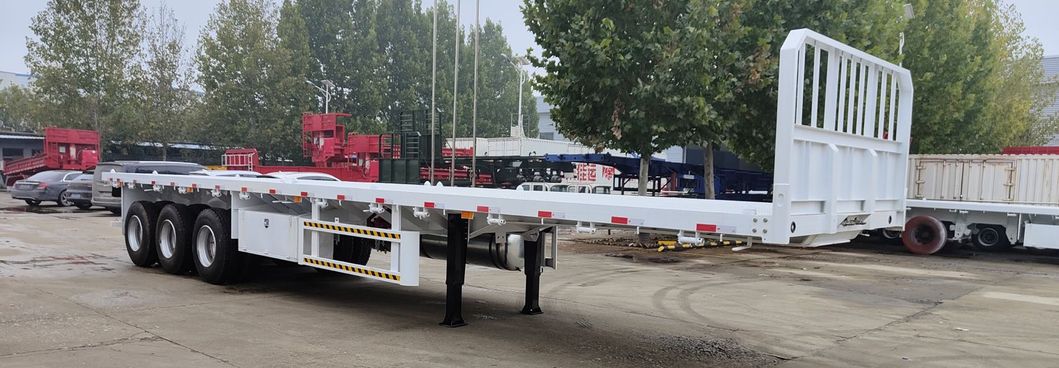 Cheap Price Light Duty New 20/40/45/48 FT Cargo Container Transport Trailer Flat Bed Flatbed Container Semi Trailer
