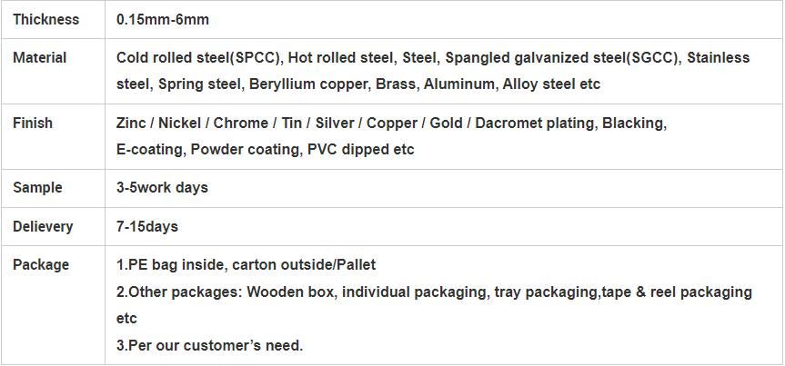 Hongsheng Custom Small Carbon Steel Stainless Steel Metal Leaf Spring Sheet Metal Fabrication Stamping Parts
