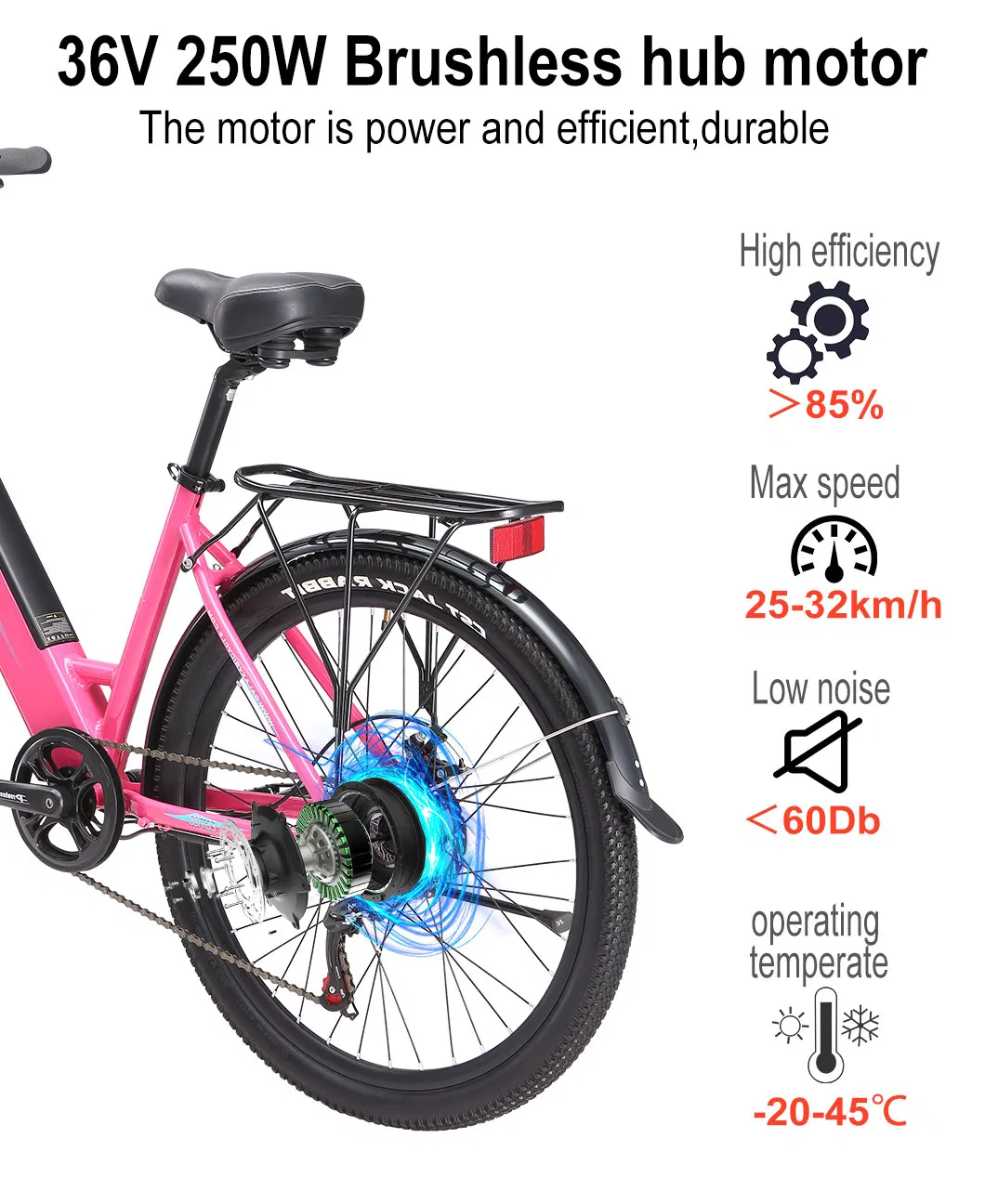 26 Inch Road Bike Suspension Scooter Bicycle China Electric Bike