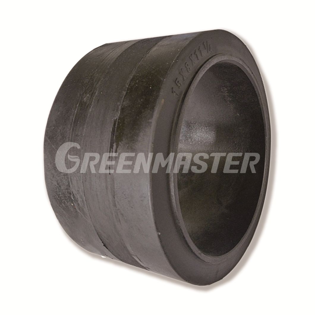 15X6X11 1/4 (15*6*11.25, 381X152.4X285.8) High Durability Smooth Sm Traction Tr Tread Press-on Bands (POB) Solid Tyre, Compacted Bonded Mould on Tire with Wheel