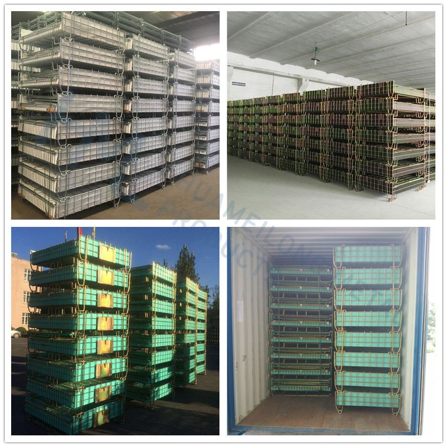 Beverage Storage Foldable Metallic Wire Mesh Basket Cages for Sale