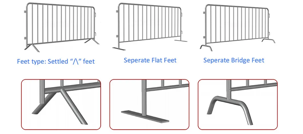 Portable Road Metal Steel Galvanized Tube Crowd Control Barrier