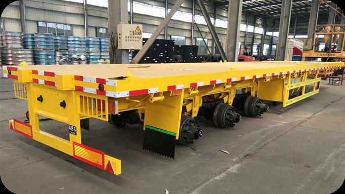 China Factory Maxway Brand Heavy Duty Flat Bed Semi 40FT Container Flatbed Trailer