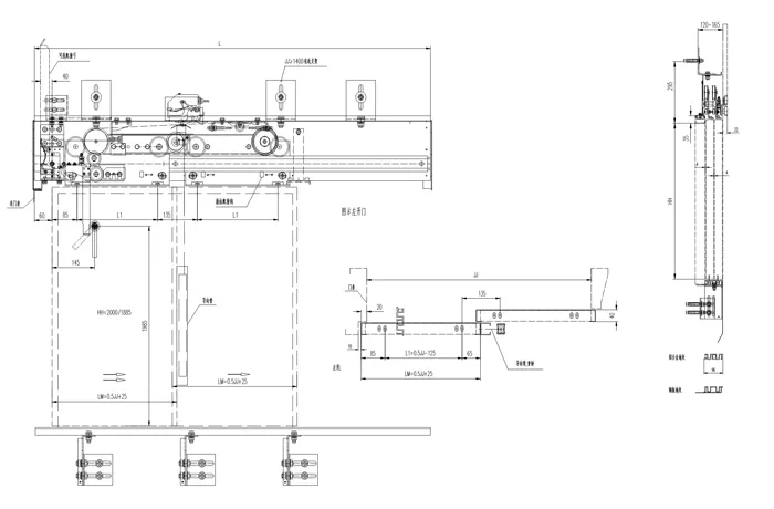 2-Leafs Center Opening Landing Door Device for Elevator Lift