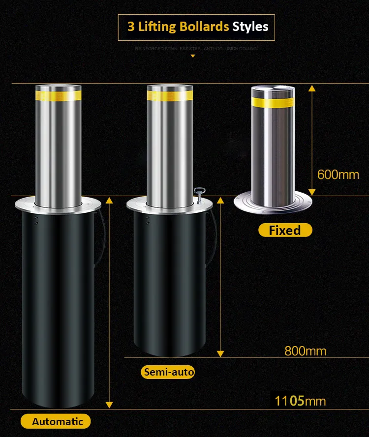 Road Traffic Barrier Poller Pullert Control Switch Anti-Collision Car Hydraulic Retractable Automatic Bollard for Sale