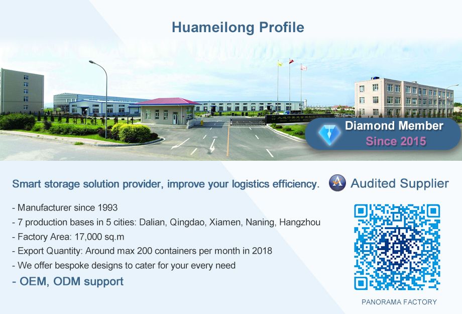 Huameilong Industrial Mobile Racking with Big Bag for Warehouse Storage