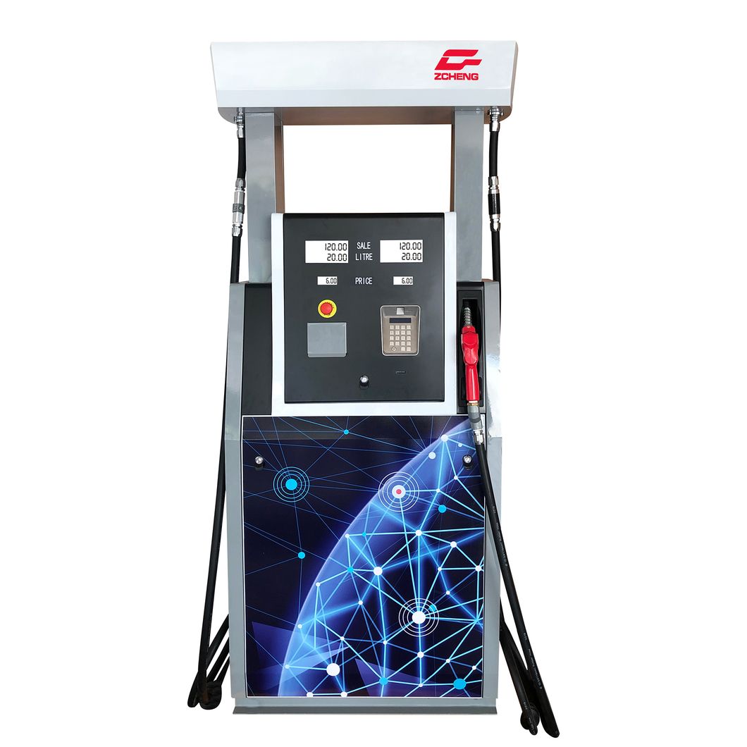 Zcheng IC Card Double Nozzle Diesel Gas Station Filling Station Fuel Dispenser