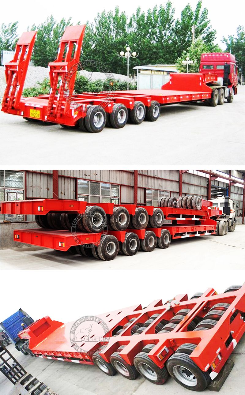 3 Lines 6 Axle 120t Heavy Transportation Low Bed Semi-Trailer (ELEP9436LBP)