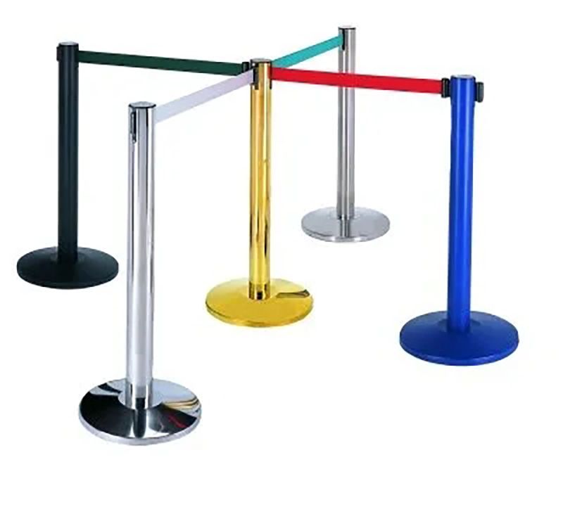 Retractable Belt Queue Line Stand Rope Barrier Crowd Control Stanchion