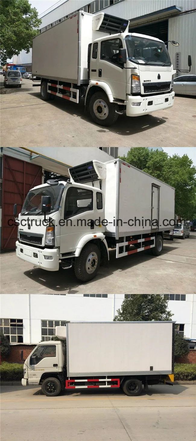 HOWO LHD/Rhd 4X2 3t Refrigerated Truck 4t 5t Refrigerator Truck 4*2/6*2/6*4/8*4/8*6/4*4/6*6 Freezer Cold Cooling Van Truck