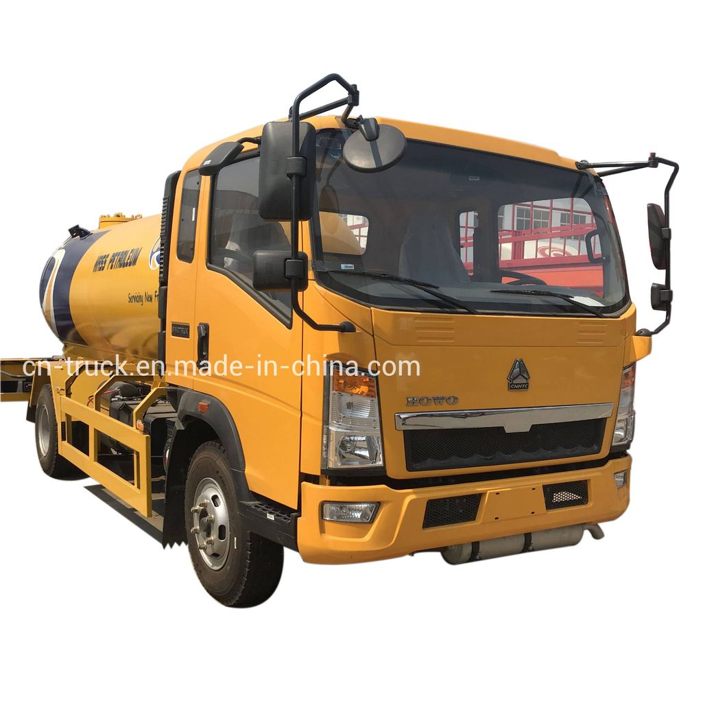 HOWO Rhd LHD 2000L 3000L 4000L 5000L Gas Road Tanker LPG Refilling Tank Vehicle