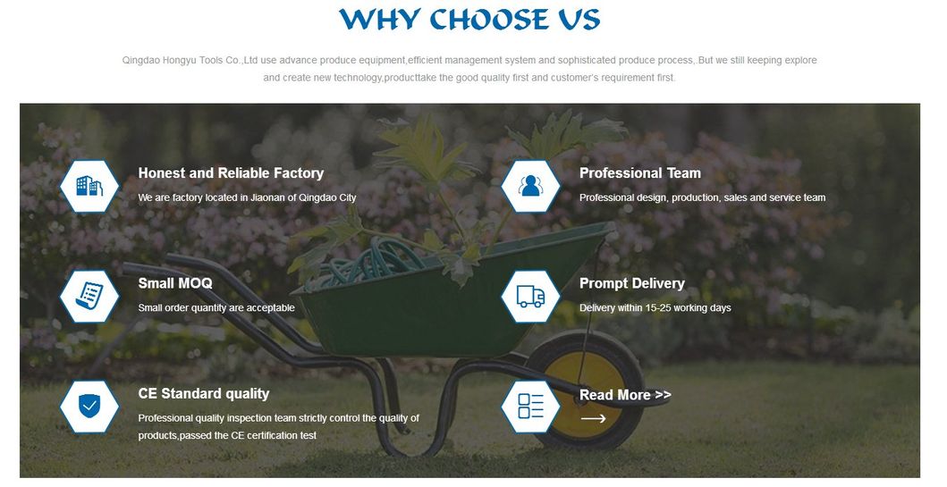 65L Heavy Duty Haemmerlin Cosntruction Wheelbarrow with Customized Handle Grip