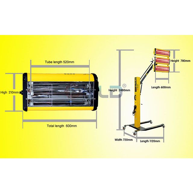 Wld-3al Infrared Lamp Heater /Infrared Lamp for Spray Booth in Germany