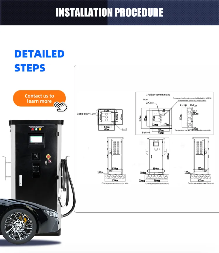 60kw DC CCS EV Car Charger Single Connector Electric Car Station