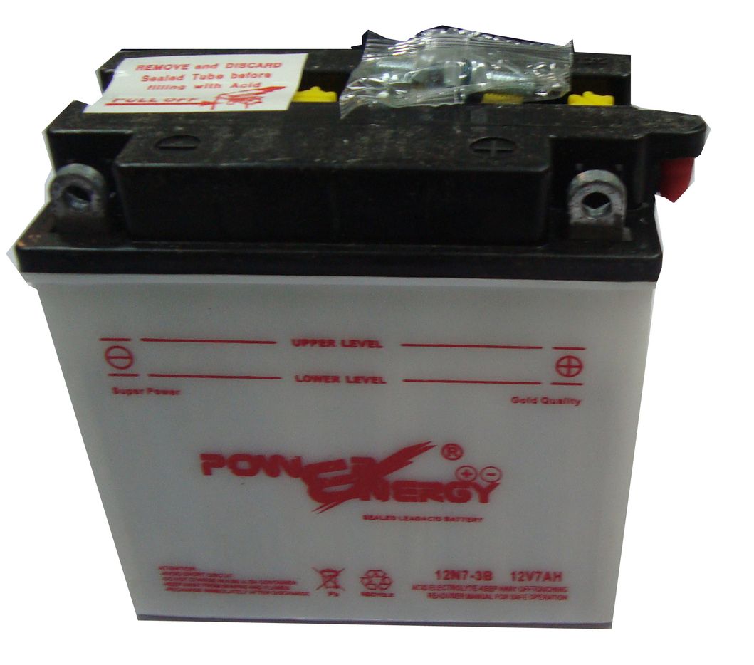 12N7-3B 12V7ah Conventional Flooded Lead Acid Battery VRLA Battery Solar Battery Dry Charged Battery Motorcycle Battery