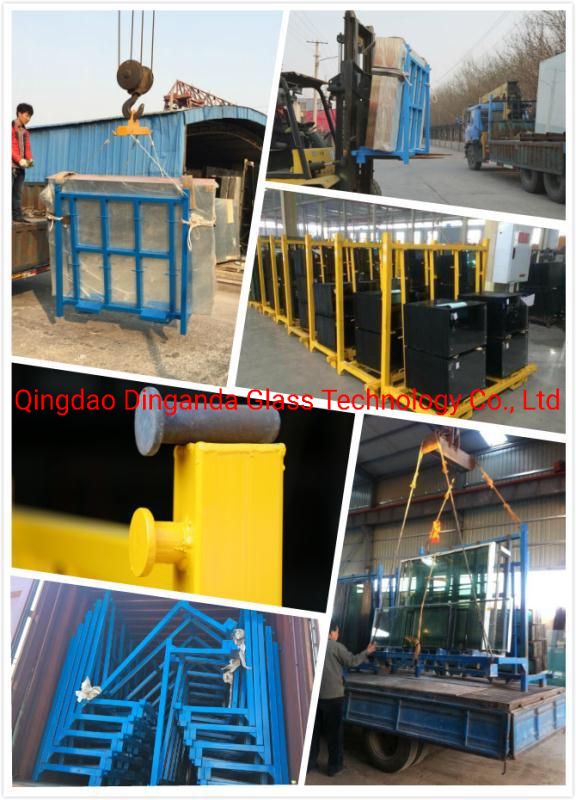 L Frame Matel Rack Export to USA Canada with Forklift Support Pallet Truck Support Lifting Crane Support Easy Use in Glass Factory and Glass Project on Site