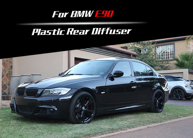Gloss Black Car Diffuser for BMW E90 M Tech 4 Tips