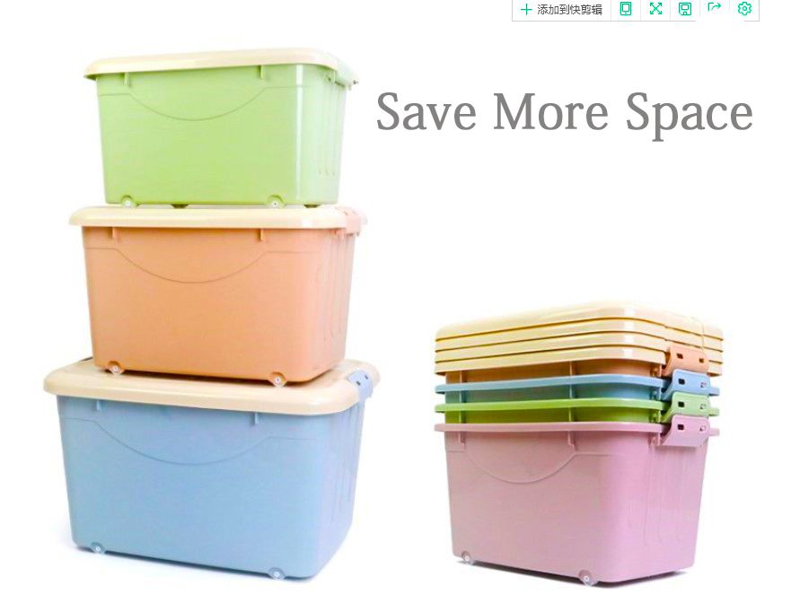 Home Use Storage Box with Lid and Wheels Customized Color 100% PP Hot Sale Bulk Production OEM