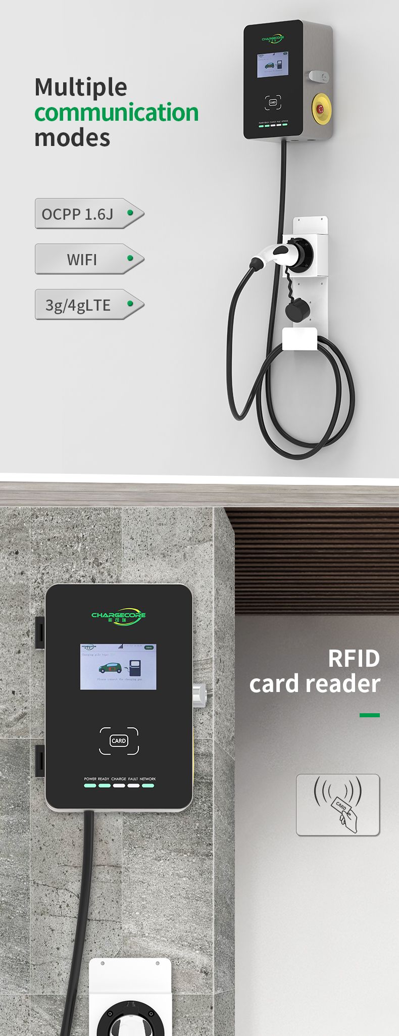 PAC Shopping Mall Chargeing Station with Large LCD Touch Screen Charging Pile