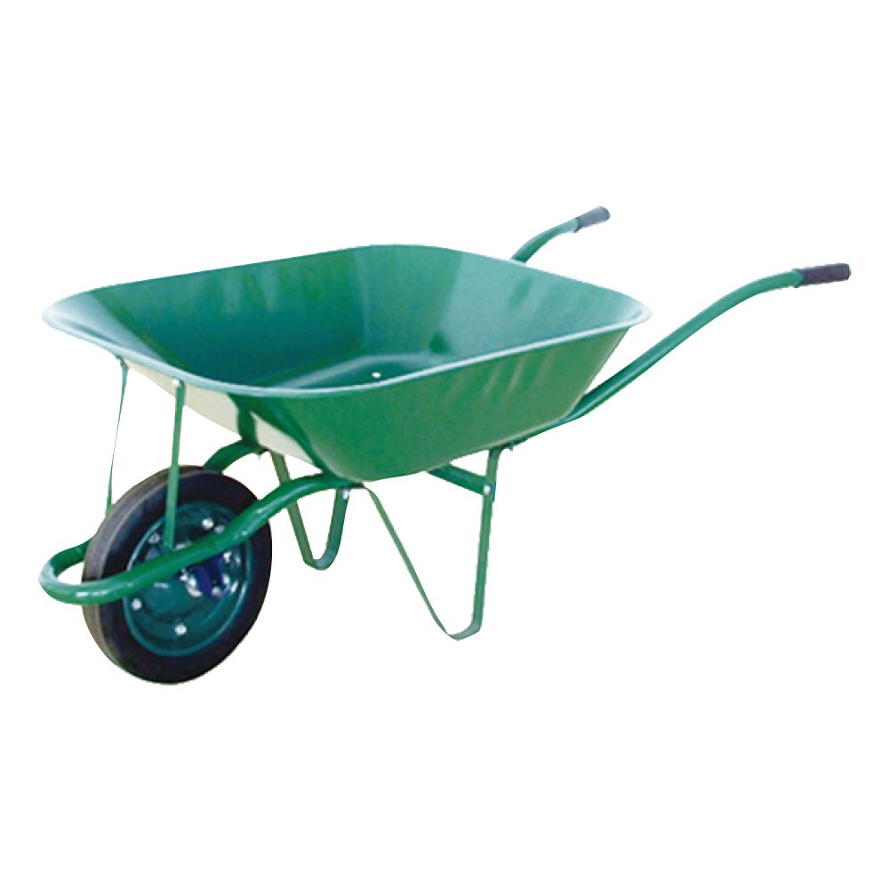 Wb6500 Heavy Duty Wheelbarrow Wheel Barrow with Load 130kg 65L 13X3 Inch Solid Rubber Wheel Garden Construction