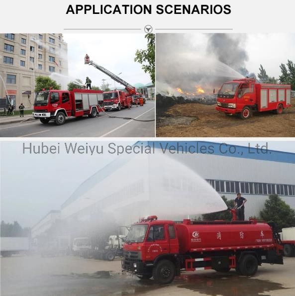 Dry Powder and Water Tanker Fire Fighting Truck Fire Engine