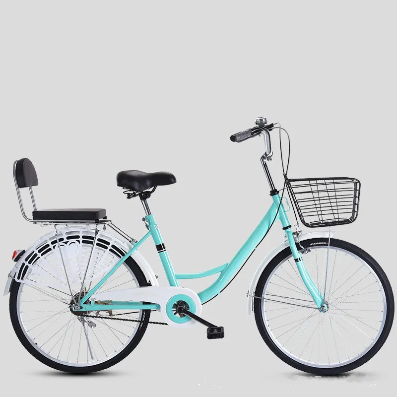 2023 City Bicycle for Lady with Basket and Rear Carrier