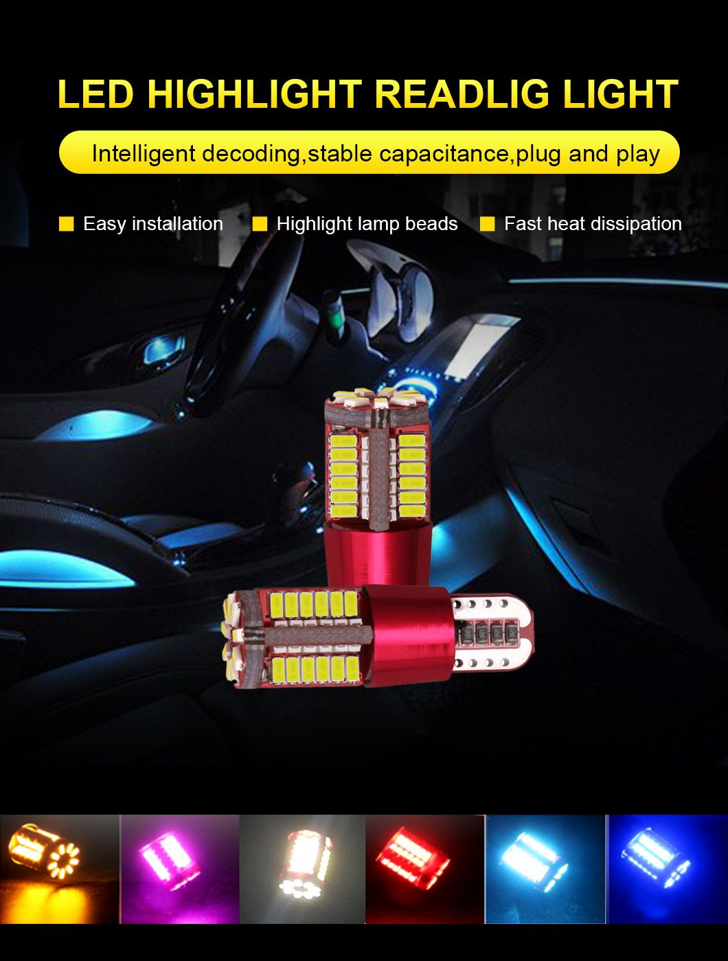 Top LED Light T10 3030 3MD LED Width Light with White Light
