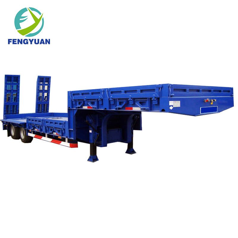 2022 New Fengyuan Brand Gooseneck Type 2 Axle Lowbed Semi Trailer