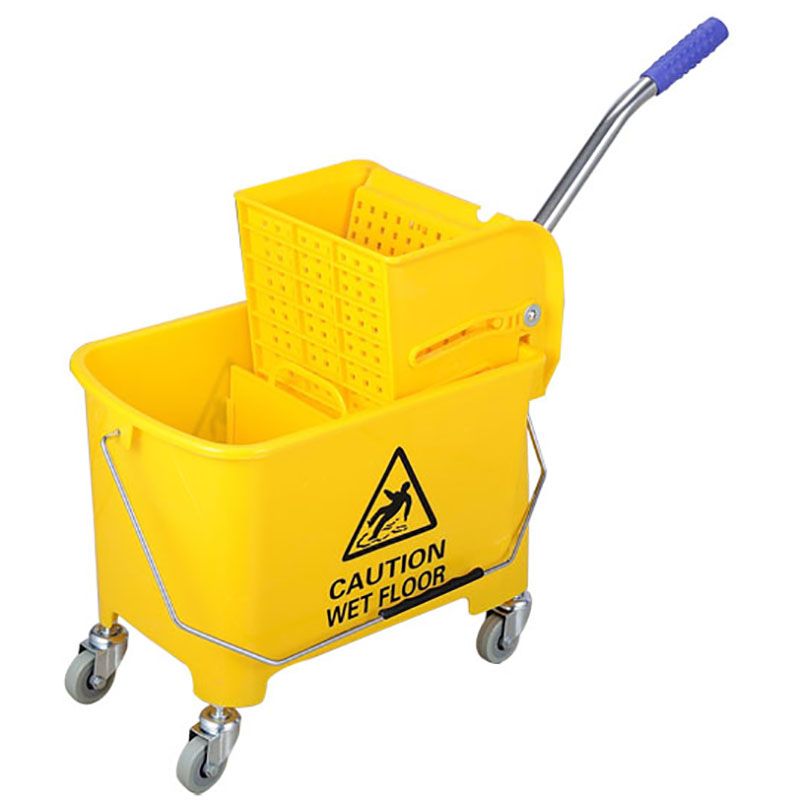 Hotel Plastic Cleaning Cart with Two Detachable Baskets