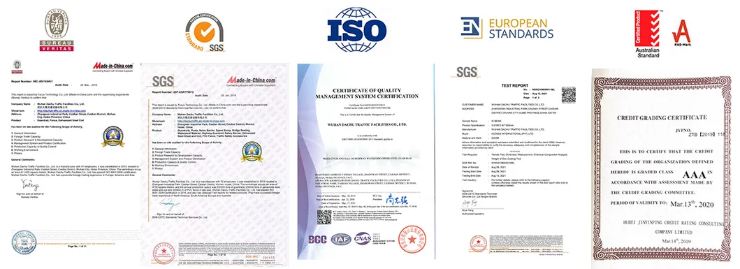 W Beam Highway Guardrails Per ISO9001, Zinc Coated 600g/Sq. Meter