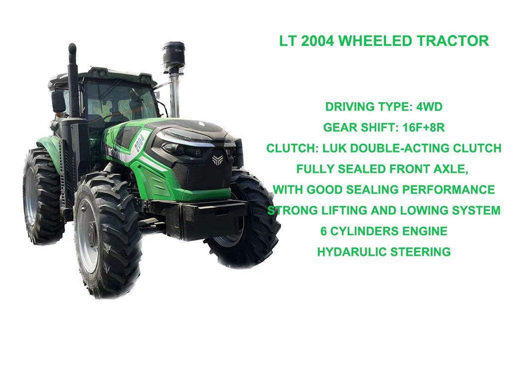 2023 New Large Size Weichai Engine Luxury Cabin Tractors Multifunction Agricultural Big Diesel Tractor for Farming with Farm Equipment